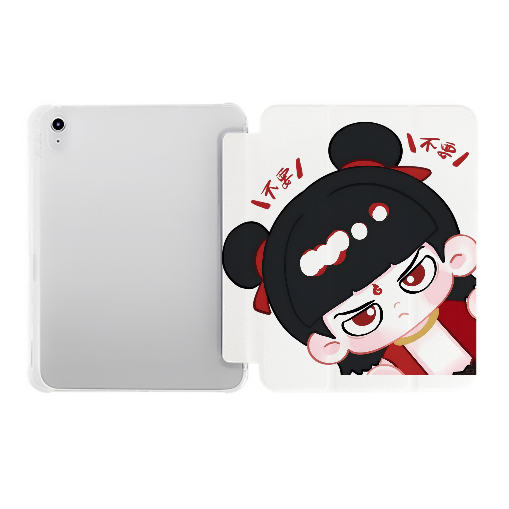 （画像用） Ne Zha 2 ナタ 魔童の大暴れ IPad ケース ペン収納付き 三つ折りスタンド PUレザー×シリコン 対応機種9.5/10.5/10.9インチ